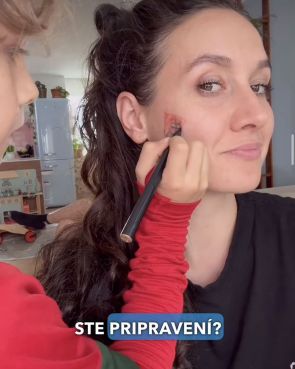 Adriana - hokejové fandenie s deťmi