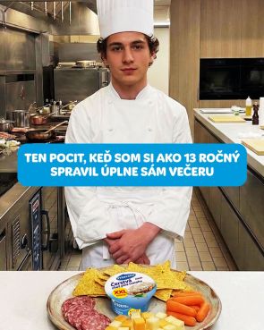 Malý ja robiaci si večeru